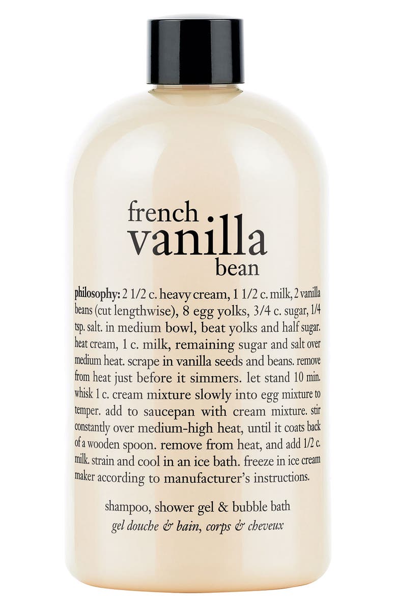 philosophy french vanilla bean shampoo, shower gel & bubble bath, Main, color,