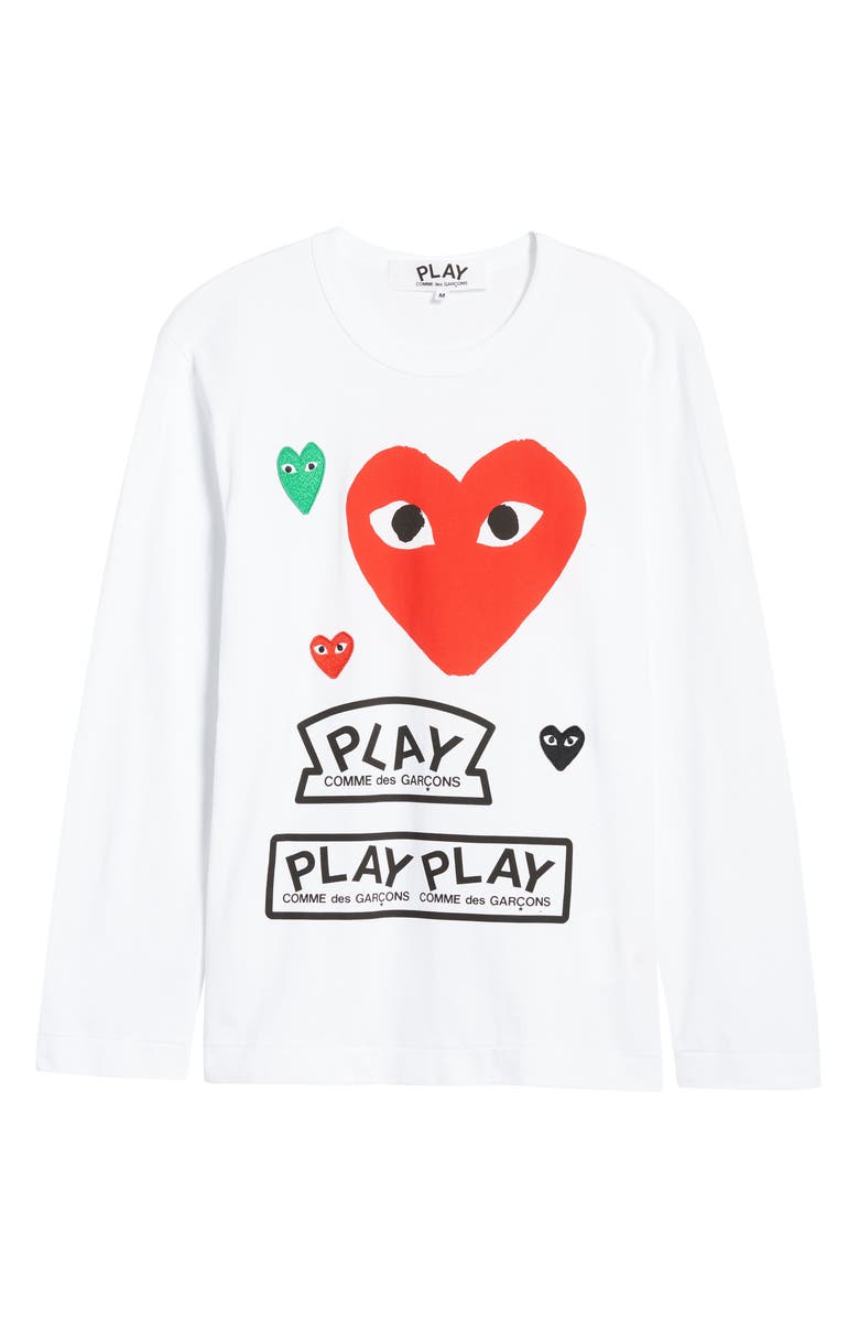 Comme des Garçons PLAY Long Sleeve Graphic Tee, Alternate, color, 