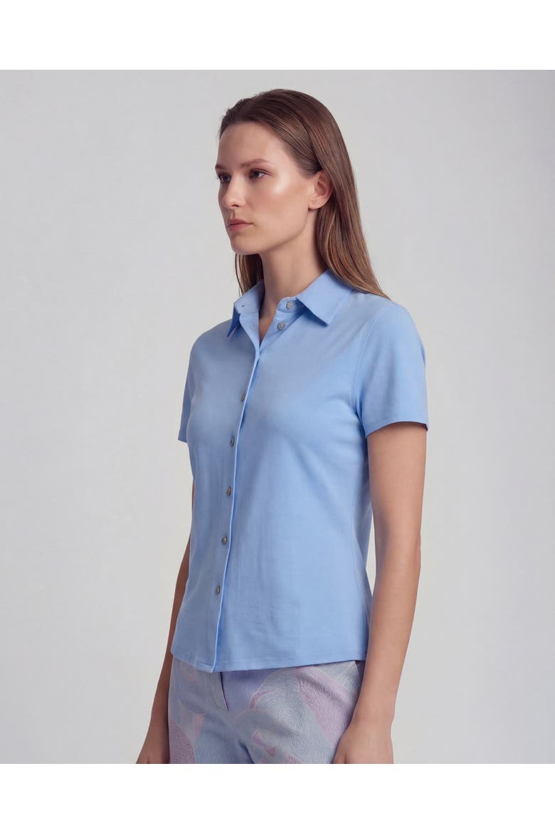Solid Womens Shirts, Alternate, color, Blue