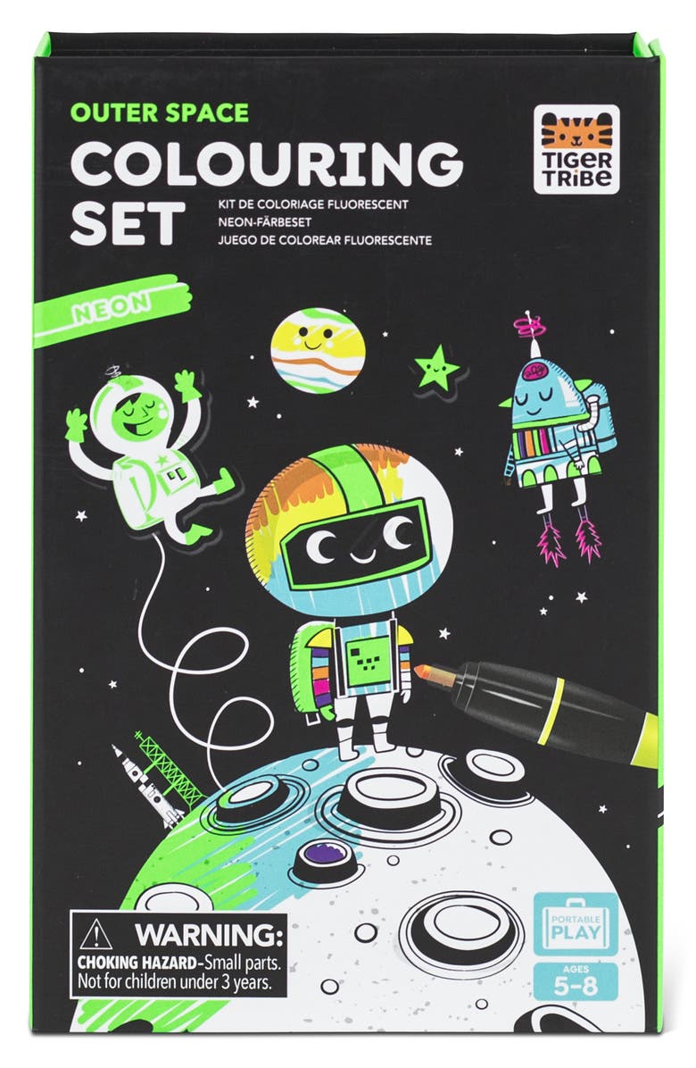 TIGER TRIBE Outer Space Neon Coloring Set, Main, color, Multi