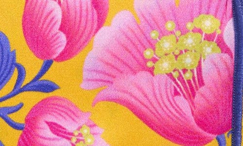 Clifton Wilson Yellow & Pink Floral Silk Pocket Square