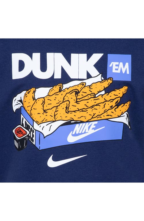 Nike Kids' Sportswear Cotton Graphic T-shirt In Midnight Navy