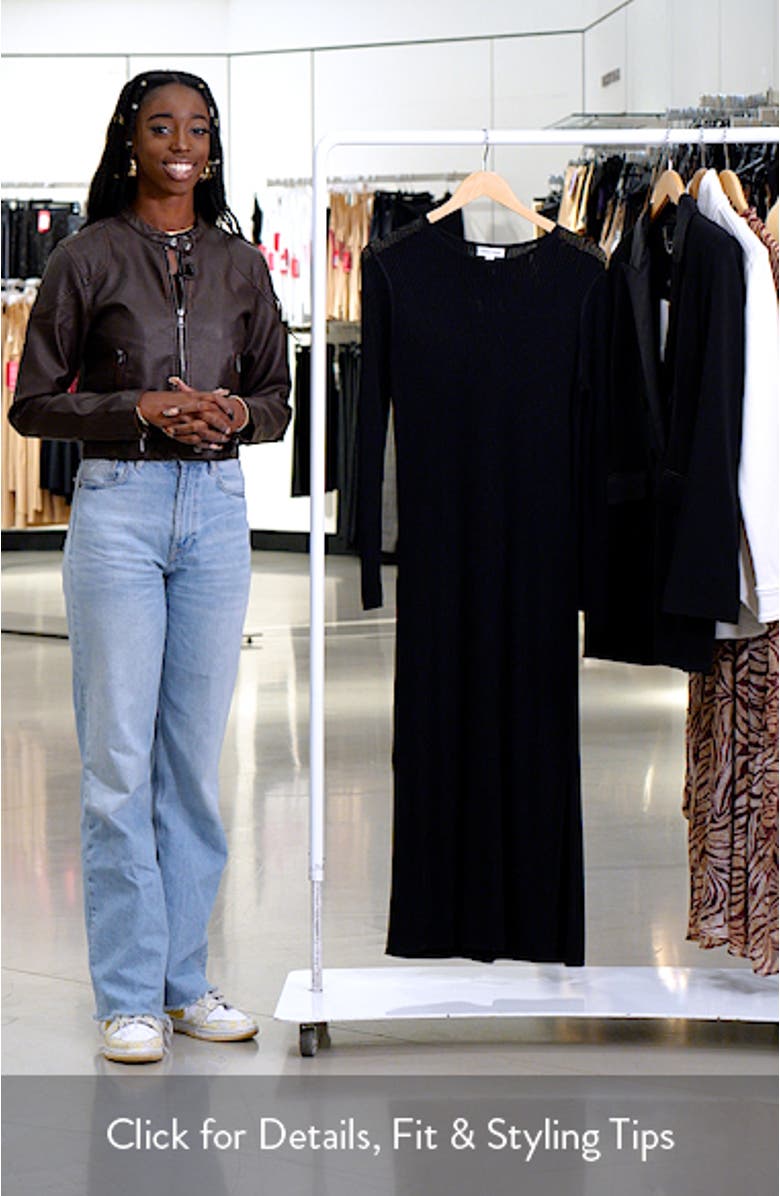 Long Sleeve Midi Sweater Dress, sales video thumbnail