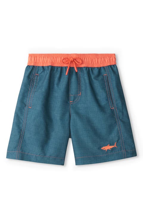 Kids' Shark Embroidered Swim Trunks (Toddler & Little Kid)