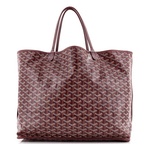 Pre-owned Goyard Goyard Anjou Reversible Tote Coated Canvas Gm In Red