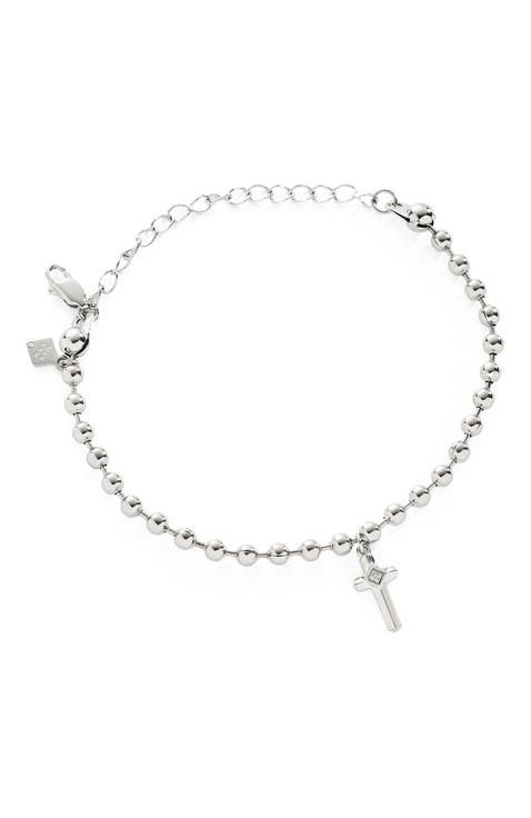 Cross Ball Chain Bracelet