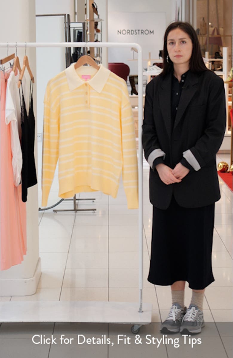 Rilynn Stripe Polo Sweater, sales video thumbnail