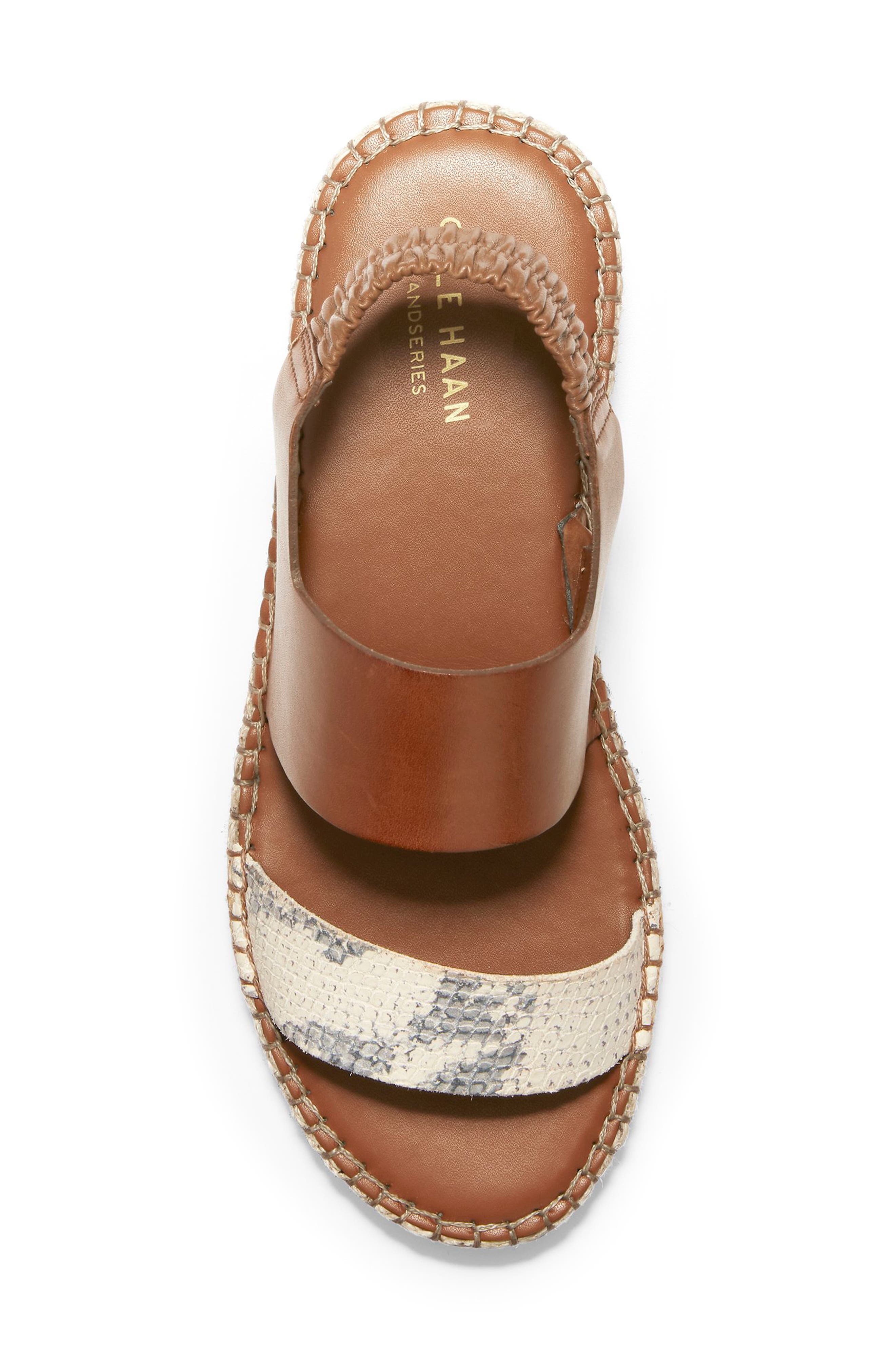Cloudfeel Espadrille Sandal, Alternate, color, NATURAL/ SNAKE PRINT LEATHER