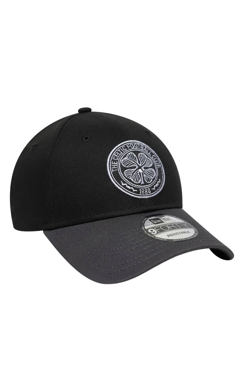 New Era Men's New Era  Black/Gray Celtic Contract 9FORTY Adjustable Hat, Alternate, color, 