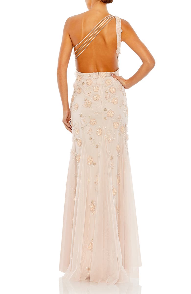 Mac Duggal Embellished One-Shoulder Gown, Alternate, color, 