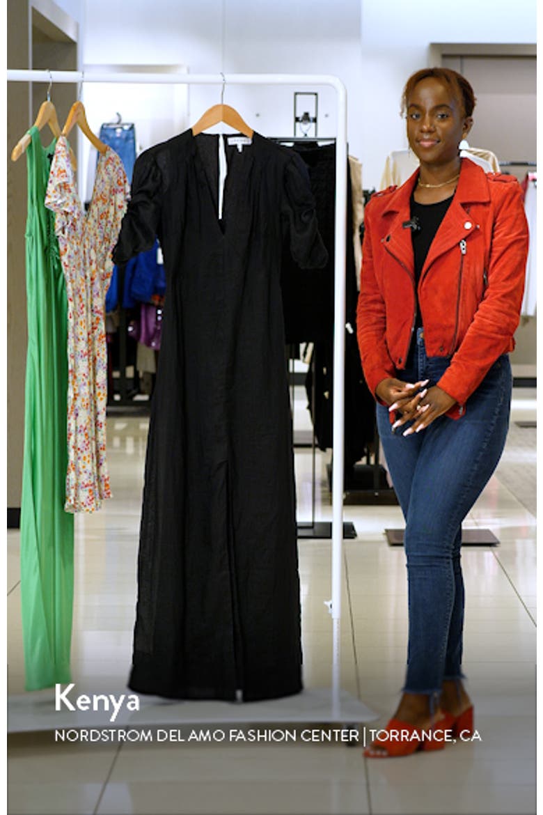 Shirred Ramie Maxi Dress video