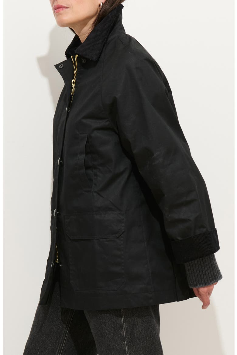 Madison Waxed Cotton Jacket, Alternate, color, BLACK