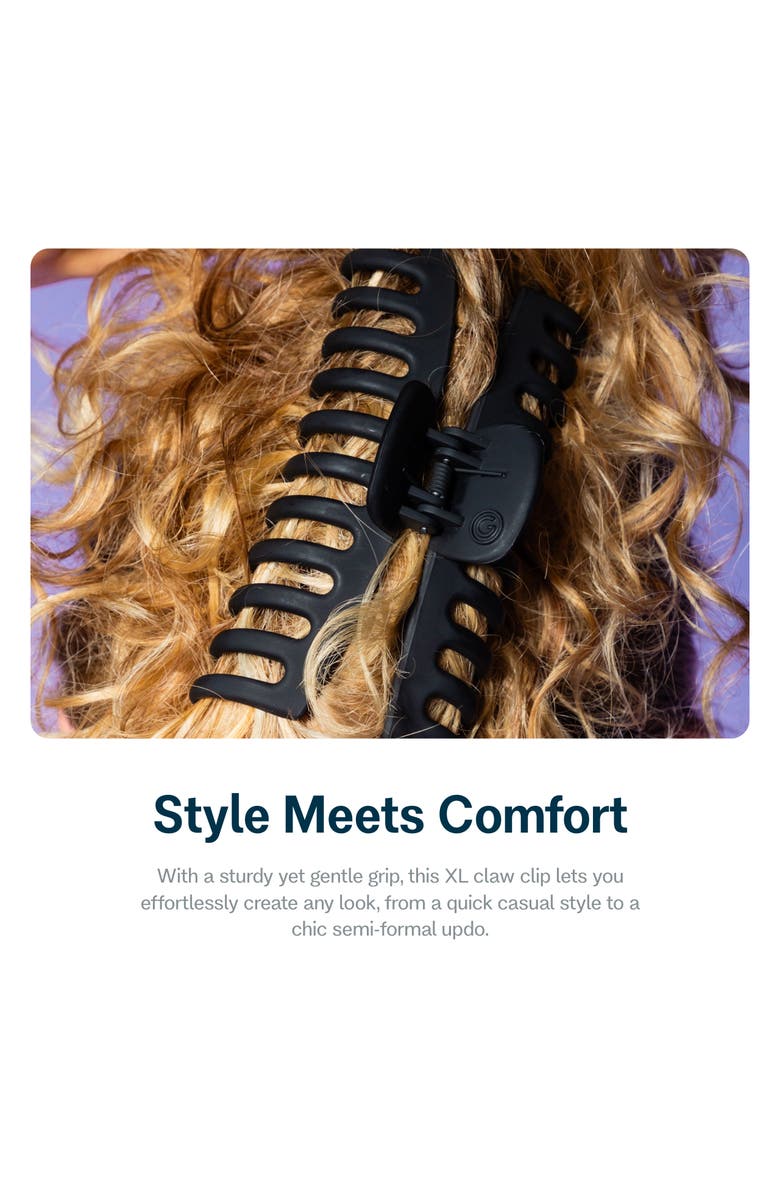 Gimme Beauty XL Barrel Claw Clip for Thick Hair, Alternate, color, Black