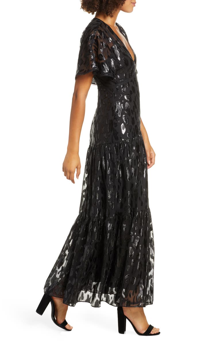 Ever New Animal Jacquard Maxi Dress, Alternate, color, 