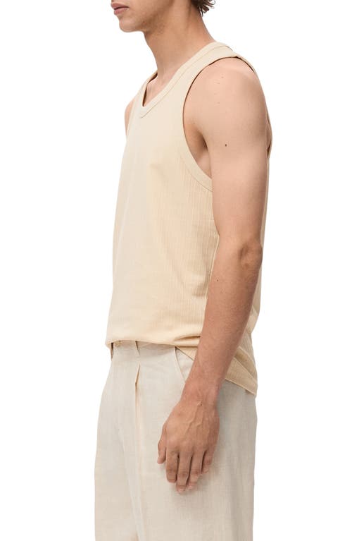 Mango Stripe Strap Tank In Neutral
