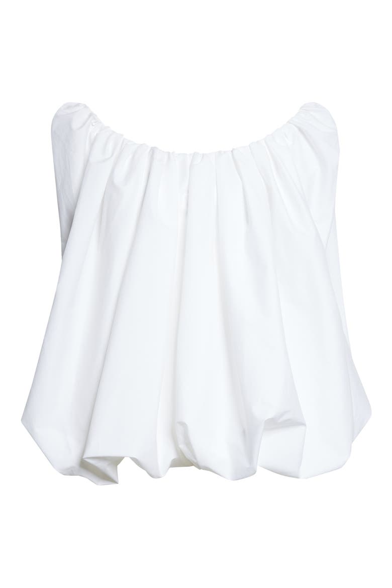 The Lavande Draped Bouffant Top, Alternate, color, WHITE