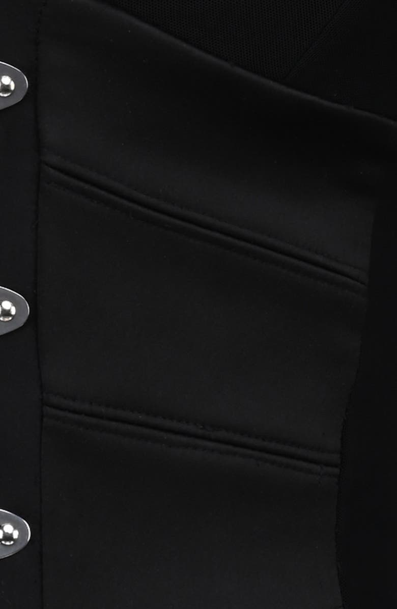 HOUSE OF CB Lia Black Corset Top, Alternate, color, Black