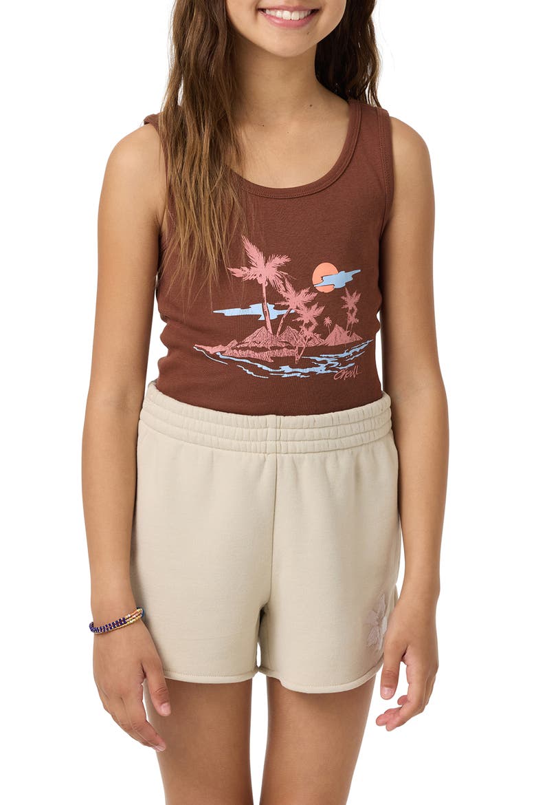 Kids' Tropic Melt Scallop Shorts, Alternate, color, LIGHT KHAKI