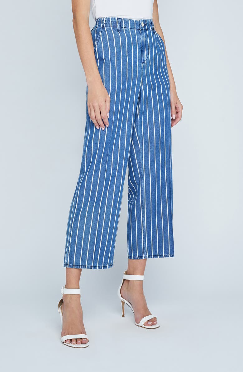 L'AGENCE Zayne High Waist Crop Wide Leg Trouser Jeans, Alternate, color, 
