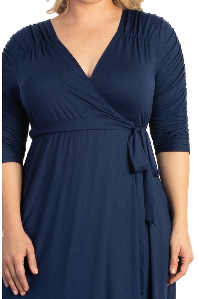Meadow Dream Wrap Maxi Dress, Alternate, color, NAVY