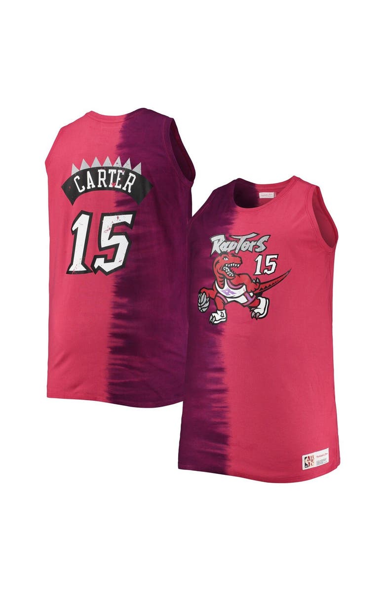 Mitchell & Ness Men's Mitchell & Ness Vince Carter Purple/Red Toronto Raptors Big & Tall Profile Tie-Dye Player Tank Top, Main, color, 