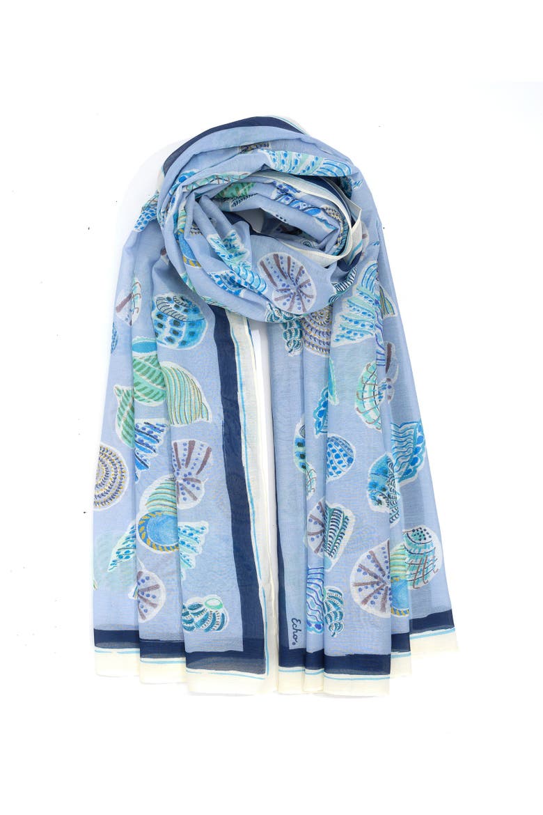 Sea Shells Sarong, Alternate, color, Chambray