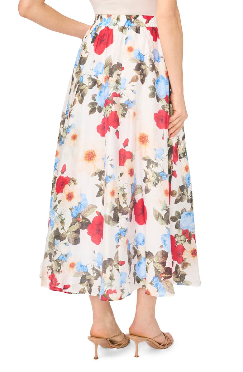 Ted Baker Floral Maxi Skirt, Alternate, color, Ultra White