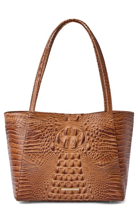 Mona Croc Embossed Leather Tote