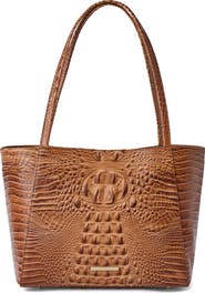 Brahmin Mona Croc Embossed Leather Tote