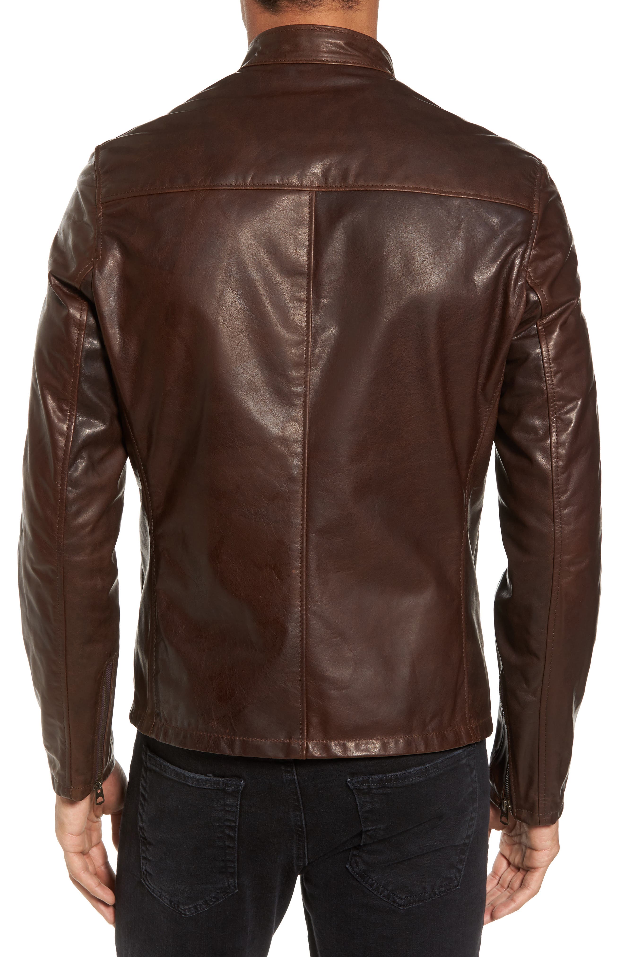 Cafe Racer Unlined Cowhide Leather Jacket - image 4