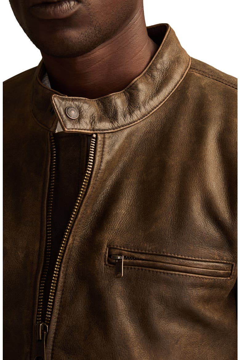 Bonneville Washed Leather Jacket, Alternate, color, TIMBER BROWN