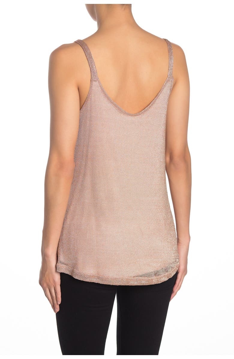 Tart Metallic Knit Asymmetrical Hem Tank Top, Alternate, color, 