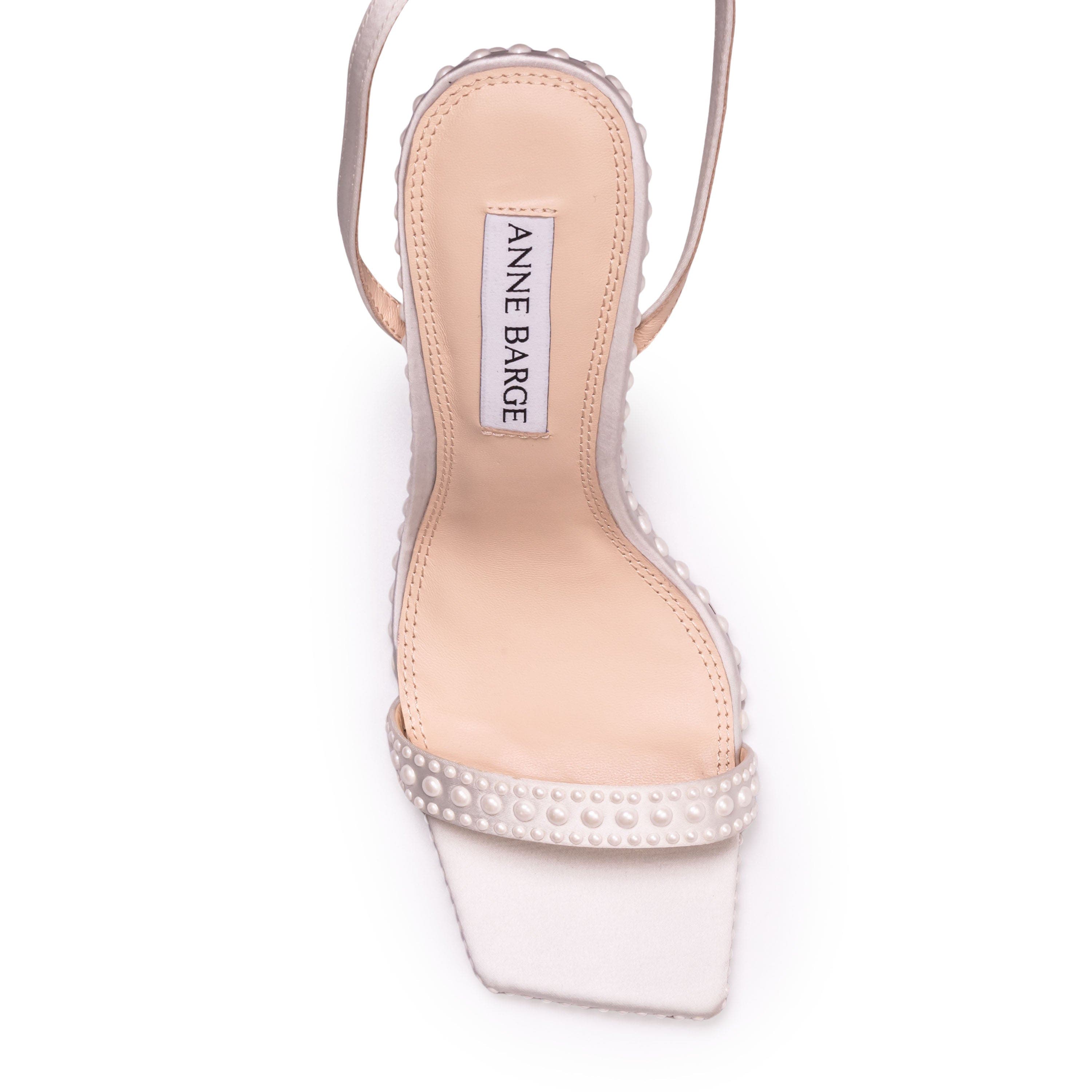 Anne Barge Ella Satin, Alternate, color, White Satin/Pearls