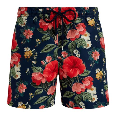 Men Swim Shorts Flowers