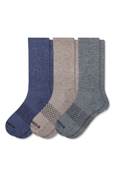 Assorted 3-Pack Marl Crew Socks