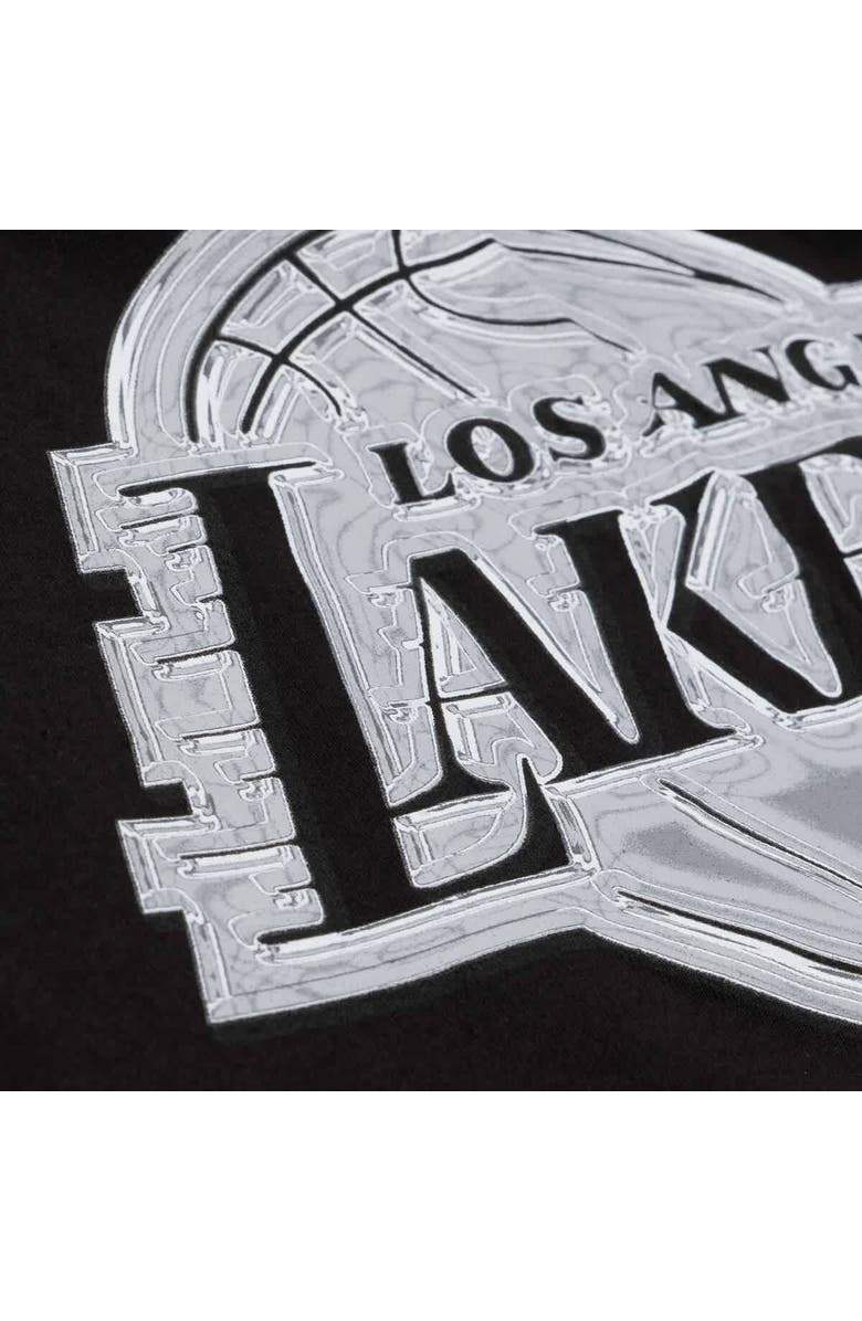 Mitchell & Ness Men's Mitchell & Ness Black Los Angeles Lakers Chrome Heritage T-Shirt, Alternate, color, Black