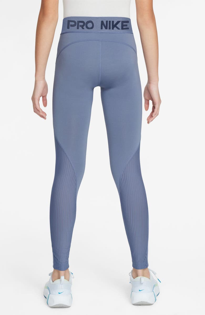 Nike Kids' Pro Dri-FIT Leggings, Alternate, color, World Indigo/ Navy/ White