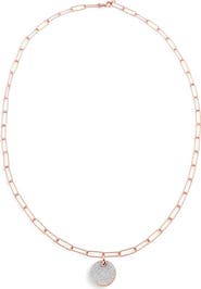 Monica Vinader Ava Diamond Disc Pendant Necklace
