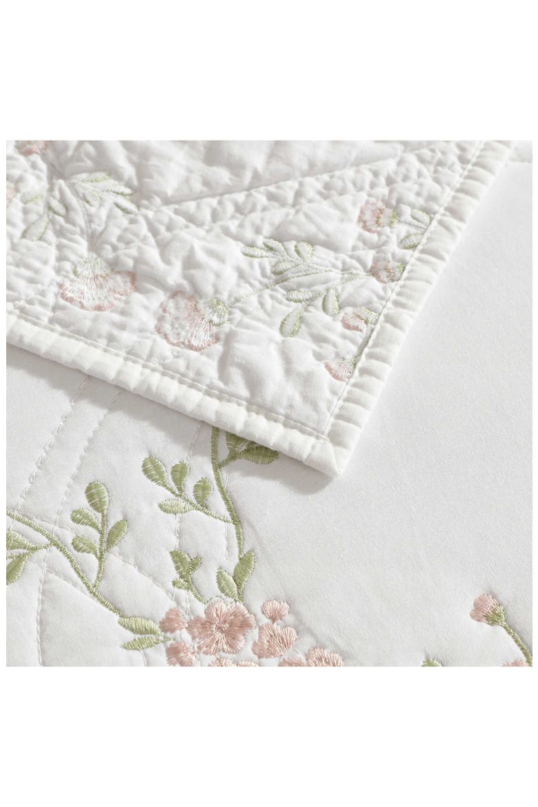 Floral Embroidered Cotton Quilt Set, Alternate, color, LT-PASTEL PINK