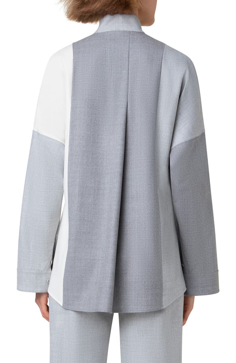 Akris punto Colorblock Cotton Shirt, Alternate, color,
