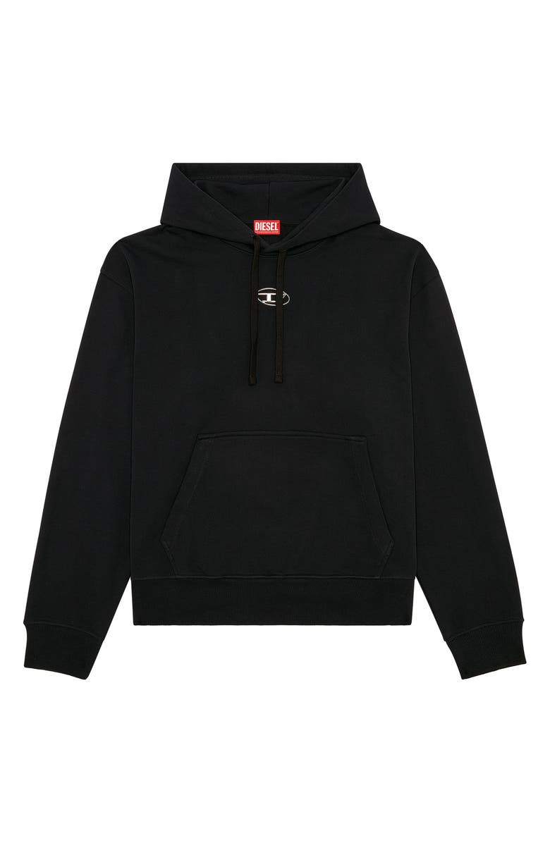 DIESEL<sup>®</sup> Macs Overdye Hoodie, Alternate, color, Black