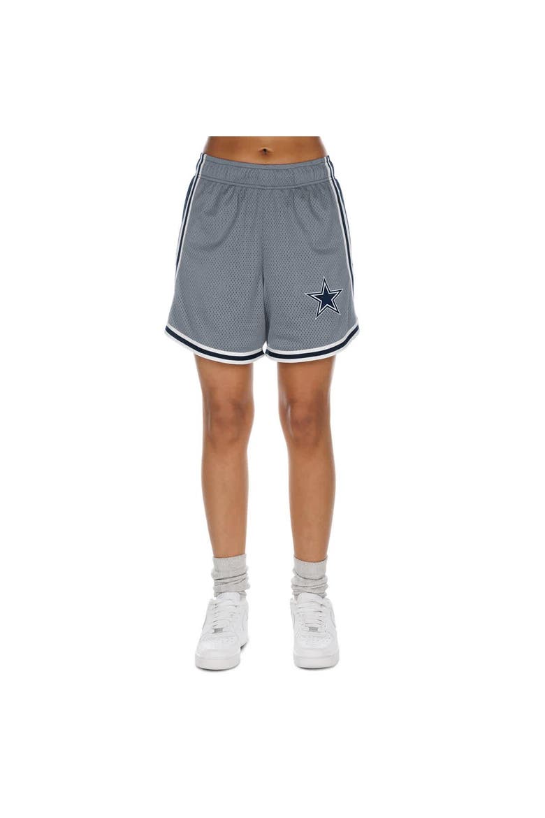 Women's New Era Silver/Navy Dallas Cowboys Sport Classics Mesh Shorts, Alternate, color, Silver