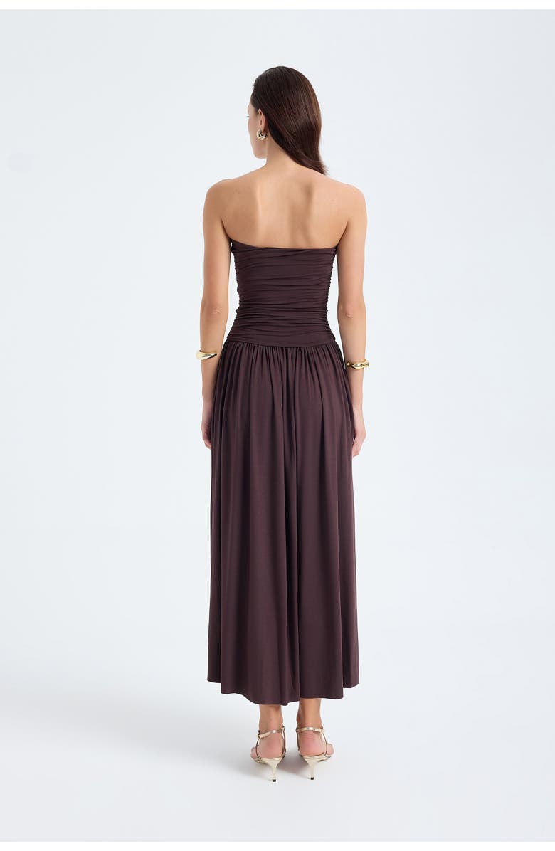 Monlicia Aluna Strapless Maxi Dress, Alternate, color, Brown