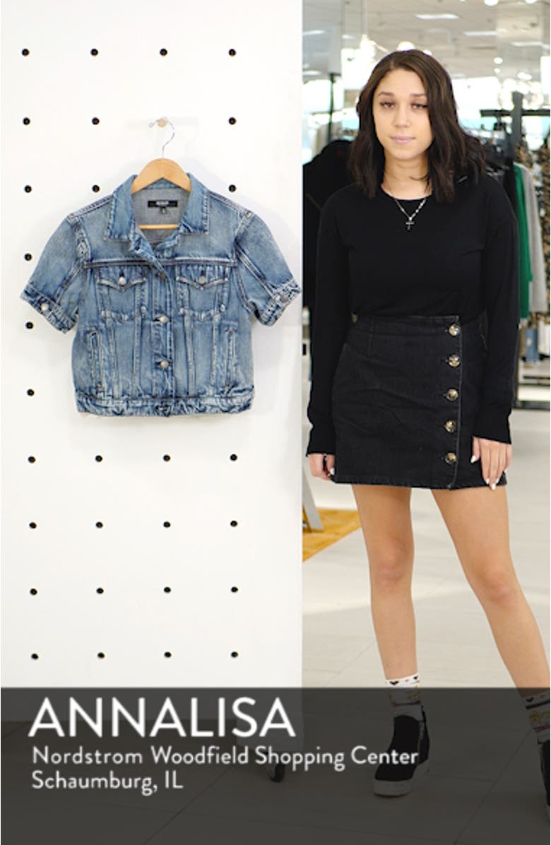 Hudson Ruby Contour Short Sleeve Denim Jacket, sales video thumbnail