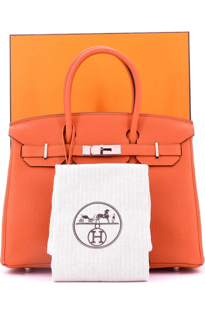 Pre-Owned Hermes Birkin Handbag Orange Togo with Palladium Hardware 30, Alternate, color, Feu