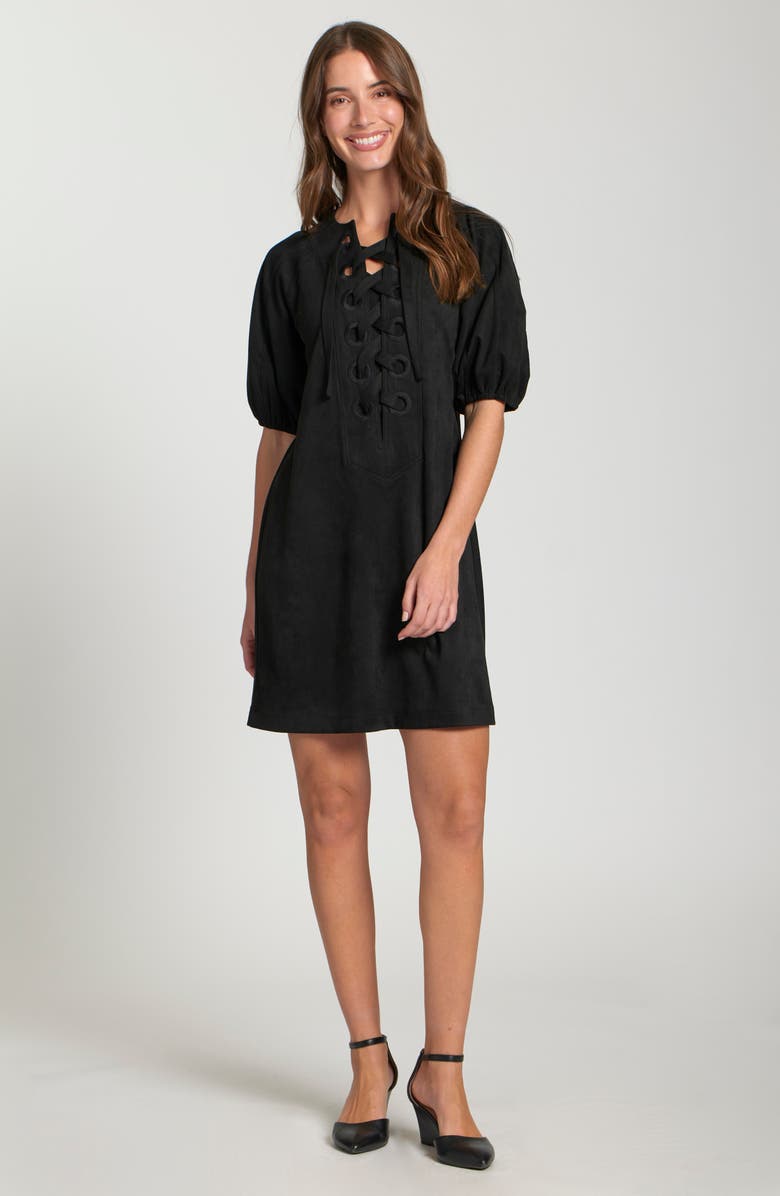 APNY Puff Sleeve Minidress, Alternate, color, Black