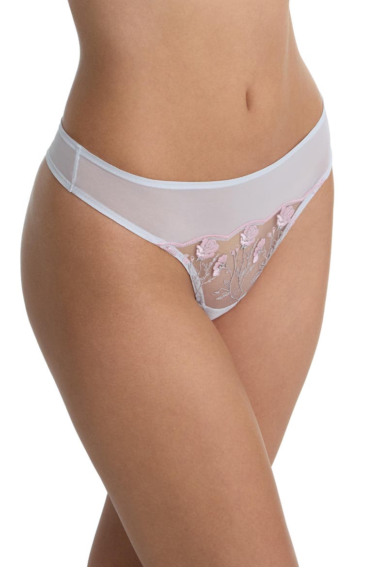 Enamoured Lace Thong, Alternate, color, Dusty Shimmer