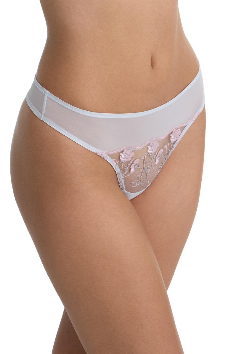 Skarlett Blue Enamoured Lace Thong, Alternate, color, Dusty Shimmer