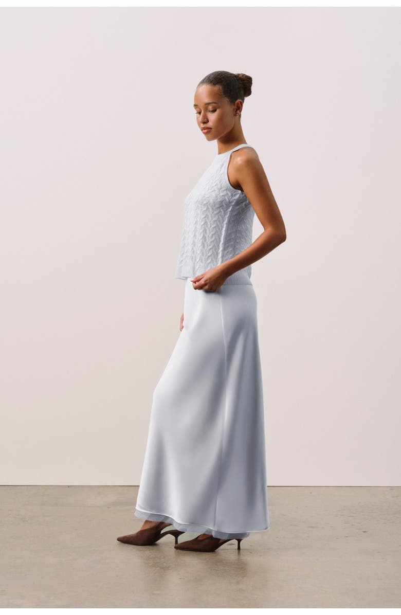 NAKED CASHMERE ALOUETTE CABLEKNIT TANK, Alternate, color, Cloud