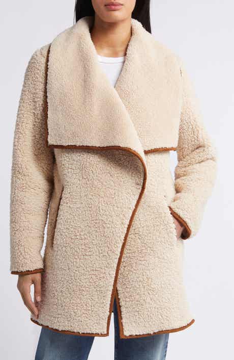 Lucky Brand Shawl Collar Faux Fur Jacket
